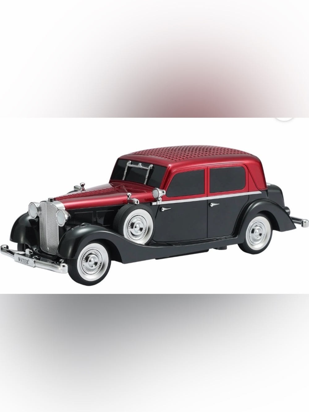 Wster Vintage Style Diecast music car speaker Red and Black